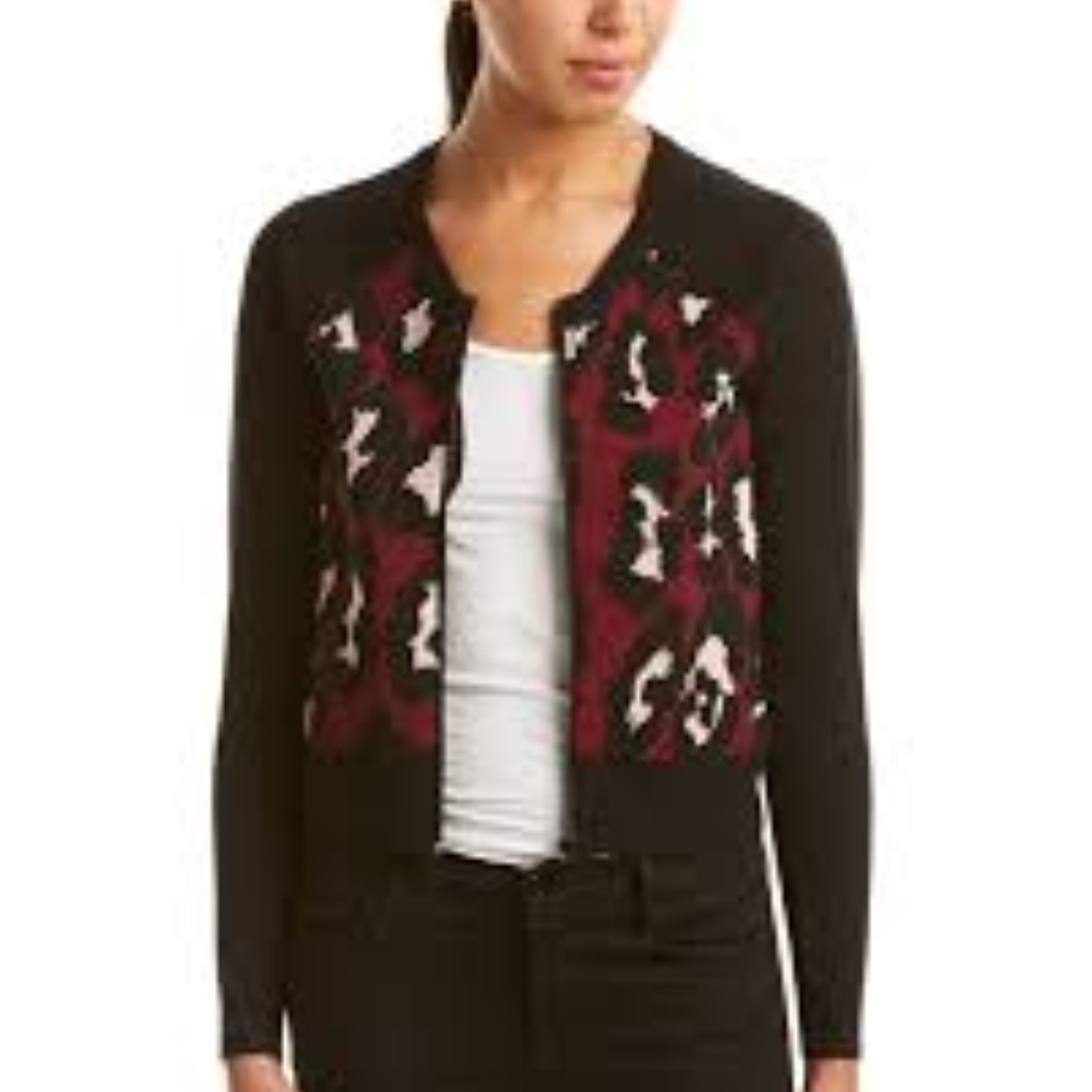 Romeo&Juliet Couture Animal Print LS Sweater-Large - Picture 1 of 8